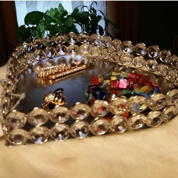 Nanette Lepore Crystal Heart Shaped Jewelry Tray Accessories Vanity - Picture 1 of 6